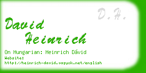 david heinrich business card